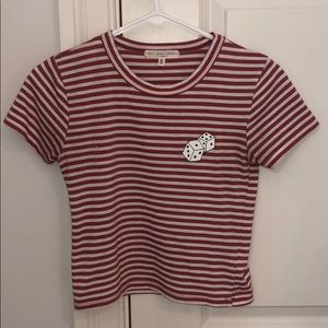 Striped Dice Crop Top